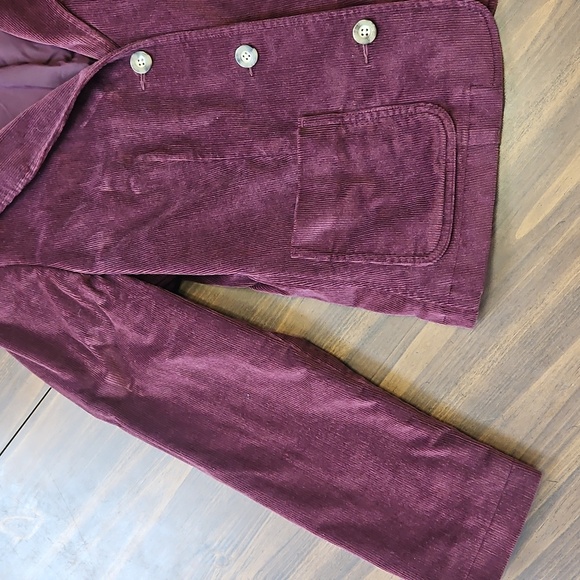 L.L. Bean Purple Corduroy Blazer with Notched Lapel - Picture 2 of 13